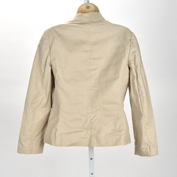 Company Ellen Tracy Khaki Twill Fitted Blazer Size 6 - Picture 2 of 2